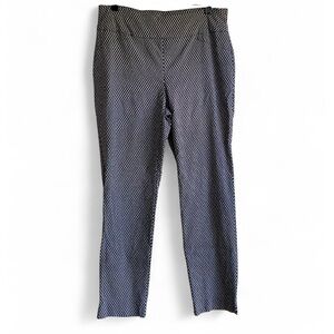 Charter Club Cambridge Slim Navy Blue Check Pants Size 10